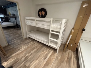 Stapelbed inclusief matrassen 90x200cm, wit